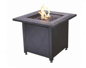 gas fire pit in oil rubbed bronze