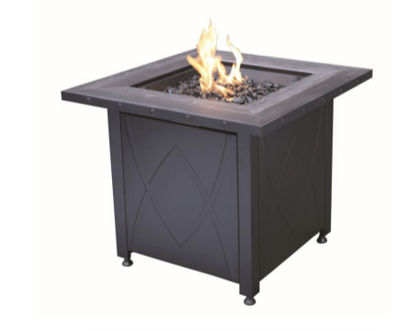 gas fire pit in oil rubbed bronze